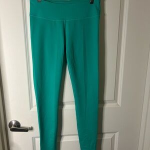 Fabletics Demi Lovato Green/Teal Workout Leggings Yoga Pants “Watch Me” Small